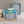 Sterilite 20 Gallon Plastic Storage Container Box Cement Gray/Blue (8 Pack)