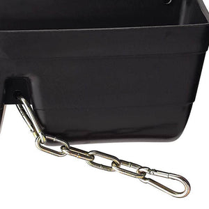 Little Giant 9 Quart Heavy Duty Feed Trough Bucket Fence Feeder, Black (6 Pack)