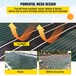 Pool Safety Cover Fits 20 x 38 ft Rectangle Inground Pools