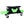 Rolling Detailing Creeper Seat With Wheels, Removable Tool Trays, 300 Lbs Capacity - Green