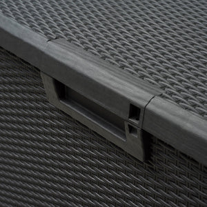 Toomax Santorini Plus Patio Deck Storage Box Bench, 145 Gallon (Anthracite)