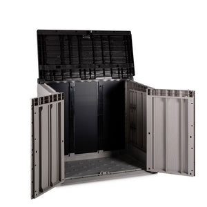 Toomax Stora Way All Weather Outdoor XL 5' x 3' Storage Shed Cabinet, Taupe - TRAPSKI