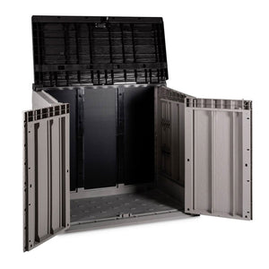 Toomax Stora Way All Weather 4.25' x 2.5' Storage Shed, Taupe Gray/Anthracite