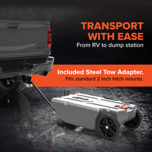Camco 39007 Rhino Portable 36 Gallon RV Waste Holding Tank w/ Hose & Accessories