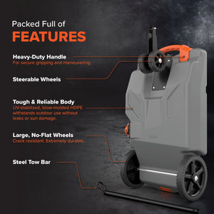 Camco 39007 Rhino Portable 36 Gallon RV Waste Holding Tank w/ Hose & Accessories