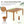 TOPMAX Patio 5pcs Wooden Dining Table Set