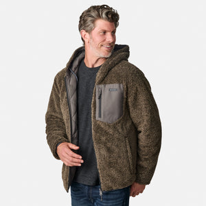 Men's Atlas Hooded Quilted Reversible Sherpa Jacket