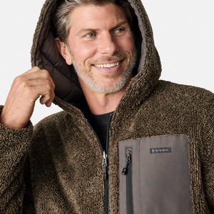 Men's Atlas Hooded Quilted Reversible Sherpa Jacket