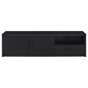 Ian - 2 Door TV Stand Media Console With Storage - Black