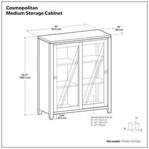 Cosmopolitan - Handcrafted Medium Storage Cabinet