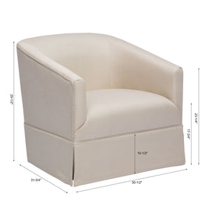 Earl - Skirted Swivel Chair