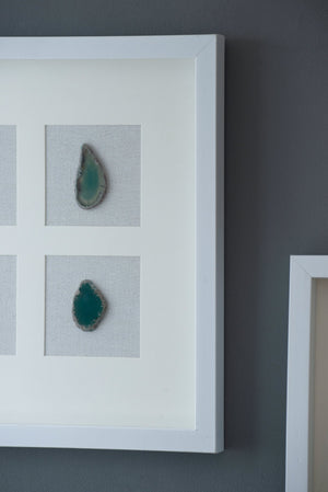 Set of 2 Shadow Box Wall Décor with Agate