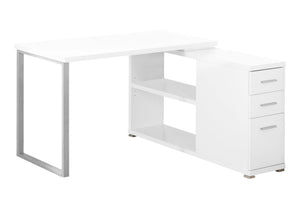 L-Shape Computer Desk with Storage Drawers