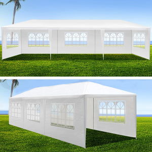 Outdoor Canopy Tent 30'L × 10'W with Removable Sidewalls