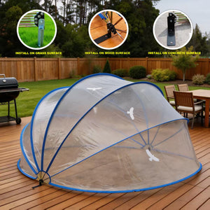 18ft Ground-Mounted Retractable Pool Cover