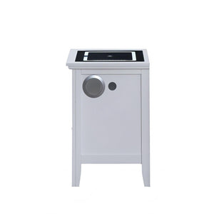 Hammond - Smart 3 Drawer Nightstand With USB Charging And Integrated Speakers - White