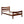 Twin Size Rustic Platform Bed Frame with Headboard and Footboard-Walnut