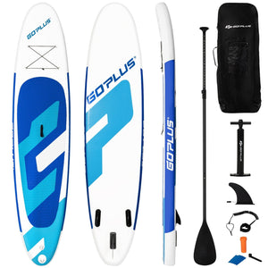 10 Feet Inflatable Stand Up Paddle Board 6 Inches Thick with Backpack Leash Aluminum Paddle