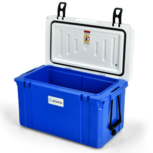 58 Quart Leak-Proof Portable Cooler Ice Box for Camping-Blue