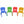 4-pack Colorful Stackable Plastic Children Chairs