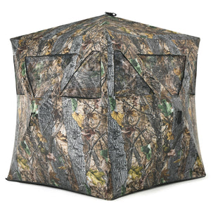 3 Person Portable Pop-Up Ground Hunting Blind with Tie-downs