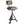 Swivel Hunting Chair Tripod Blind Stool with Detachable Backrest