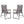 Set of 2 Patio Folding Sling Back Camping Deck Chairs