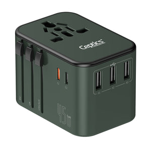 All-In-One International Travel Adapter Plug - 2 USB-C (PD & QC) - 3 USB Ports (UP-11KU)