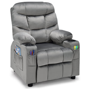 Kids Recliner Chair with Cup Holder and Footrest for Children
