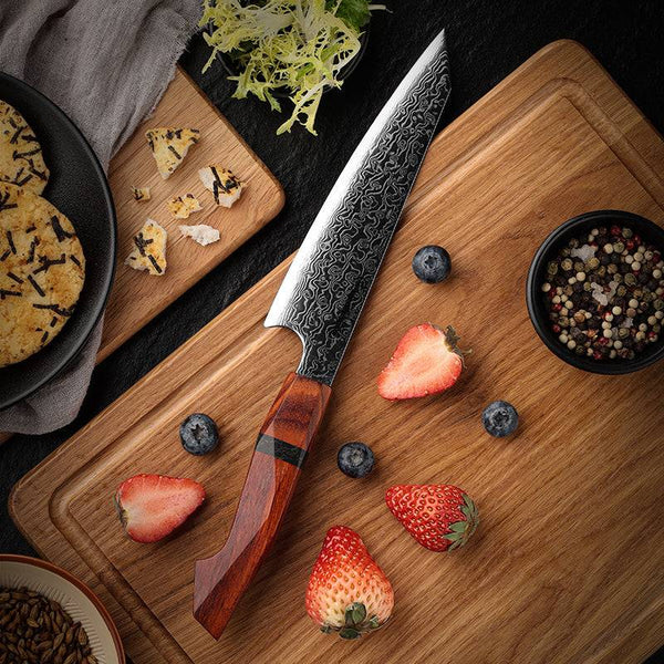 Aerona Japanese VG10 Damascus Pro Chef Knife with Exotic Red Sandal Wood Handle