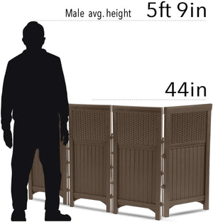 Suncast FSW4423 Backyard and Garden Patio Rust-Resistant Screen Gate/Fence, Java