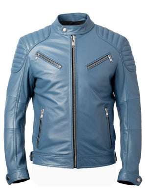 Men’s Oliver Blue Faux Leather Jacket