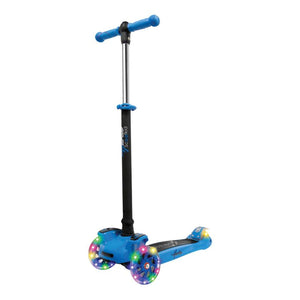 Hurtle ScootKid 3 Wheel Toddler Child Ride On Toy Scooter w/ LED Wheels, Blue