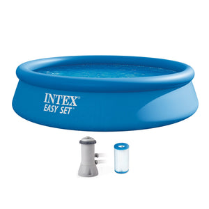 INTEX 28131EH 12ft x 30in Easy Set Up Inflatable Swimming Pool with Filter Pump