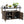 Outdoor Wicker Bar Cart with Glass Top and Wheels