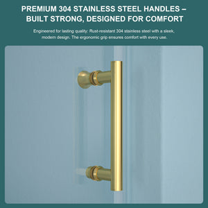 Modern Single Slide Shower Door, Tempered Glass, Stainless Steel Frame