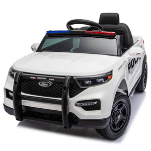 Licensed Ford Police 12V Ride-On Truck with Parental Remote Control