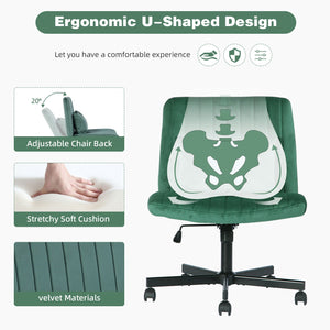 Criss Cross Office Chair With Adjustable Height, Ergonomic Design