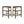 Modern Rubberwood Counter Stool Set With Upholstered Seats