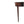 Solid Wood Backless Mounted Console, 1-Drawer, Chestnut