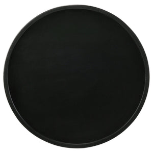 Stain Pedestal Accent Round Table With Lipped Top - Black