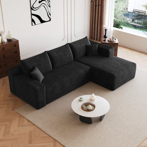 95" Cloud Sectional Sofa, Modern Minimalist Upholstered Couch