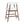 24.5'' Seat Height Bar Stools with Back, Set of 2