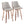 Gianna - Mid Century Modern Fixed Height Counter Stool With Swivel With Square Footrest (Set of 2)