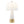 Penelope 22' Contemporary Ceramic Table Lamp with White & Gold Ceramic Body and White Shade