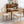 French Style Solid Wood Frame Antique Painting Fabric Rattan Back Dining Chair (Set of 2)