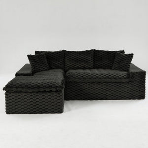 Modular Sofa, Convertible Twin Seat With Chaise Lounge