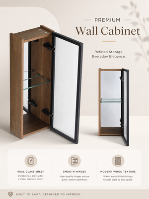 10'' Bathroom Wall Mirror Cabinet with Acrylic Door