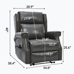 Manual Recliner Chair  With Heavy Duty Motion Mechanism, 8 Vibrating Nodes And 3 Massage Modes For Living Room