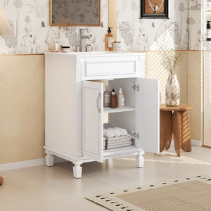 Bathroom Vanity With Top Sink and Soft Closing Doors